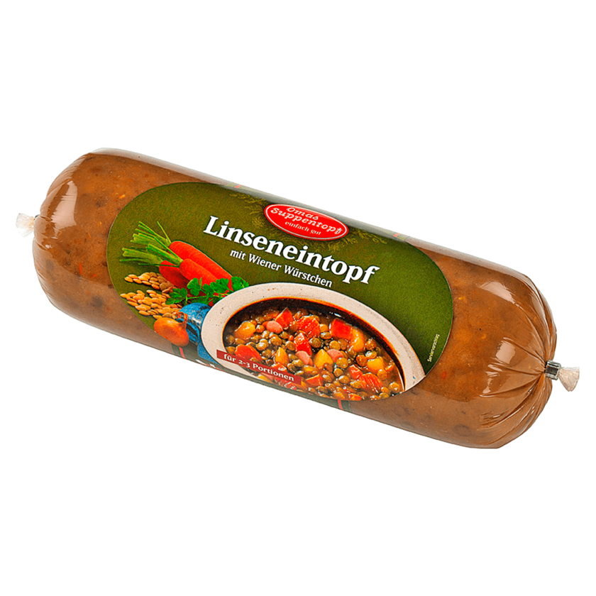 Omas Suppentopf Linseneintopf mit Wiener Würstchen 900g